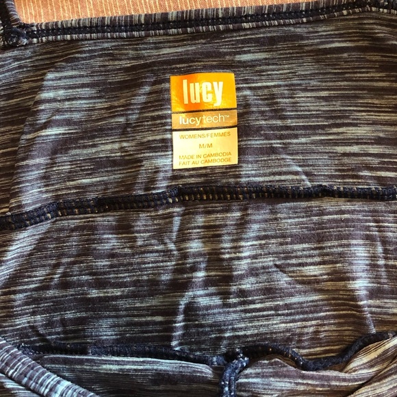 Lucy Lucytech tank top blue size Medium drawstring. Great condition. - Picture 3 of 4